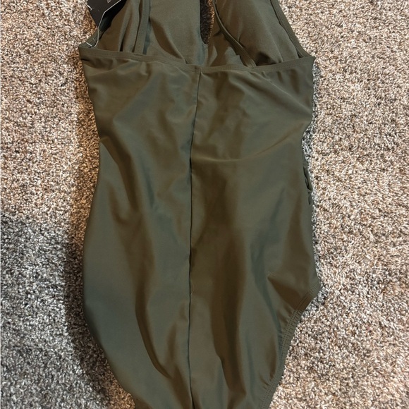 Ellen Tracey size 10 for Olive Green One-Piece Swimsuit - Picture 2 of 2